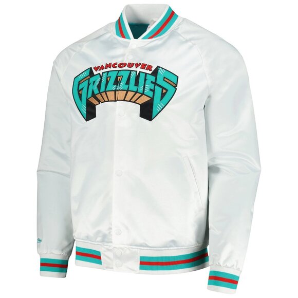 Mitchell & Ness Vancouver Grizzlies Satin Throwback Jacket XXL (Fits XL) NWT - Picture 1 of 8